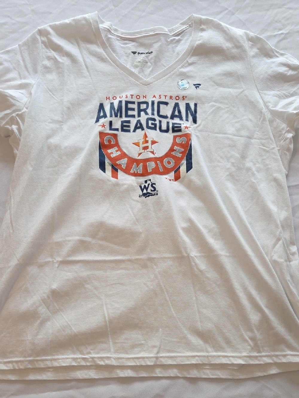 Fanatics Houston Astros White American League Champions Tee